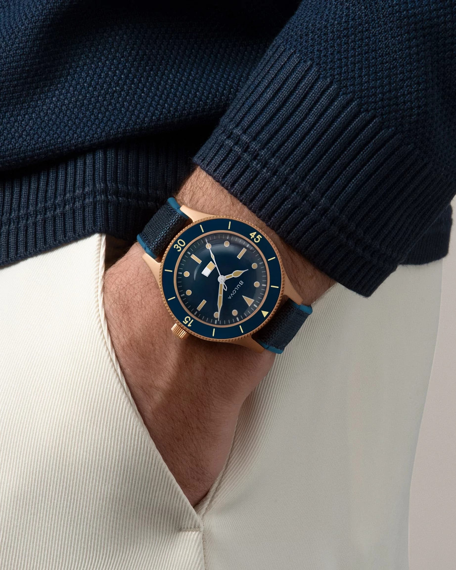 Blue Dial CORDURA® + HNBR Strap MIL SHIPS 98A325 | Bulova
